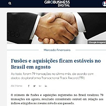 Fuses e aquisies ficam estveis no Brasil em agosto